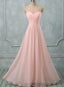 Lovely Light Pink Sweetheart Long Bridesmaid Dress, Long Prom Dress