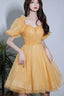Lovely Yellow Tulle Short Prom Dressess Yellow Short Homecoming Dresses Prom Dresses