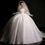 Luxury Ball Gowns Strapless Sleeveless Satin White Wedding Dress Brides Dresses