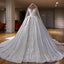 Luxury Beaded A-Line Wedding Dresses Sweetheart Lace Appliques Wedding Gown Custom Make Handmade Bridal Dresses Prom Dresses