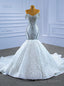 Luxury Hand Work Beading Crystal Appliques Wedding Dress