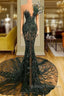 Luxury See Through Beaded Prom Dresses Bodycon Sexy Prom Evening Dress