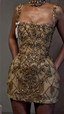 Luxury Sheath Square Neck Gold Short Prom Grade Homecoming Dress Gold Cocktail Dresses