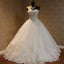 Luxury Sweetheart Rhinestone Beaded White Lace Wedding Dress Tulle Bridal Gowns