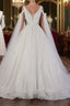 Luxury V Neck Beadings Wedding Dresses Tulle Sleeveless Sequined Bridal Gowns