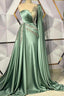Mermaid Asymmetrical Floor-Length Appliques Lace With Shawl Prom Dress