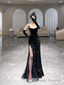 Mermaid Long Prom Dress New Arrival Sexy Black Slit Prom Dress