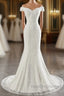 Mermaid Off-The-Shoulder Bride Gown Long Wedding Gown With Lace