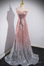 Mermaid Sequins Long Prom Dress, Sparkling Sweetheart Neckline Ombre Prom Dress