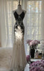 Mermaid Spaghetti Strap Chiffon Applique Prom Dresses Long Temperament Birthday Dresses
