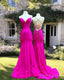 Mermaid V-Neckline Cross-Back Satin Dresses