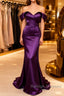 Mermaid Violet Prom Dresses Off The Shoulder