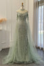 Modern High Neck Pearls Prom Dress Mermaid Long With Ruffle