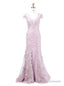 Modern Mother Of The Bride Dresses With V-Neck Cap Sleeve Crystal