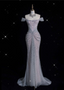 Modest Mermaid Off The Shoulder Sequin Prom Dress Long Prom Graduation Prom Dresses Prom Dresses
