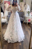 Modest Wedding Dresses Long Sleeve Lace Applique Classic A-Line Wedding Dresses