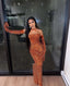 New Modern Mermaid Prom Dress Long Sleeve Women Black Girl Prom Dresses