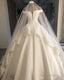 Off Shoulder Floor Length Satin Wedding Dress BallGown