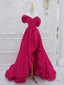 Off Shoulder High Low Prom Dress, High Low Prom Dress Homecoming Dress
