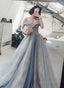 Off Shoulder Long Sweetheart Lace Applique Prom Dresseses Floor Length Prom Dress