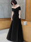 Off Shoulder Velvet Floor Length Sweetheart Prom Dresses A-Line Long Prom Dresses