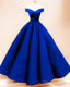 Off The Shoulder Ball Gown Satin Dresses