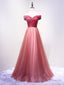 Off the Shoulder Burgundy Gray Lace Prom Dresses, Wine Red Grey Lace Formal Prom Dresses