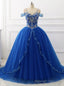 Off The Shoulder Crystal Beads Sequins Tiered Skirt For 16 Years Old Girls Quinceanera Dresses