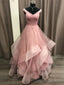 Off the Shoulder Light Pink Prom Dresses, Off Shoulder Light Pink Formal Prom Dresses