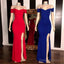 Off The Shoulder Royal Blue Dresses Mermaid Red Prom Dress