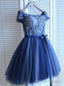 Off-the-shoulder Short Mini Prom Dress Juniors Homecoming Dresses