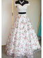 Off The Shoulder White Floral Prom Dress Off Shoulder White 3D Flower Long Prom Graduation Prom Dress