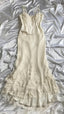 Off White Chiffon Appliques Prom Dresses Two Pieces Mermaid Prom Dresses