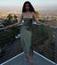 Olivia Green Prom Dress Beautiful Mermaid Spaghetti Straps Prom Dresses