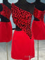 One Shoulder Short Red Prom Dresses, One Shoulder Short Red Formal Homecoming Dresses