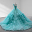 One Shoulder Sleeveless Ball Gowns Court Train Quinceanera Dress