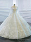 Online Store White Ball Gowns Lace Appliques Long Sleeve Beading Wedding Dress