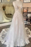 Open Back A Line Wedding Dresses,Custom Made Bridal Dress