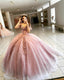 Pink Ball Gowns Prom Long Dress Sweetheart Corset