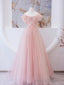 Pink Long prom dress, Pink A line Formal Graduation Dresses