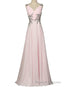 Pink Prom Dresses Long Design Sexy V Neck Sleeveless Evening Prom Gown