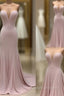 Pink Sweetheart Neck Mermaid Long Prom Dress, Pink Evening Dress