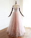 Pink Sweetheart Off Shoulder Tulle Long Prom Dress Pink Prom Dress