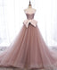 Pink Sweetheart Tulle Long Prom Gowns Pink Tulle Formal Dress