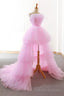 Pink tulle long prom dress,Best Prom dress,Prom Gown,Prom dresses