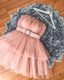 Pink Tulle Short Homecoming Dress