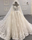 Poofy Lace Long Sleeve Wedding Dresses