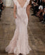 Pretty Mermaid V Neckline Long Chiffon Prom Dress Prom Dresses