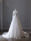 Princess A line Off The Shoulder White Lace Long Wedding Dresses Brides Dress