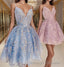princess pink short homecoming Dress light sky blue Prom homecoming Dress lace hoco Dress for teens